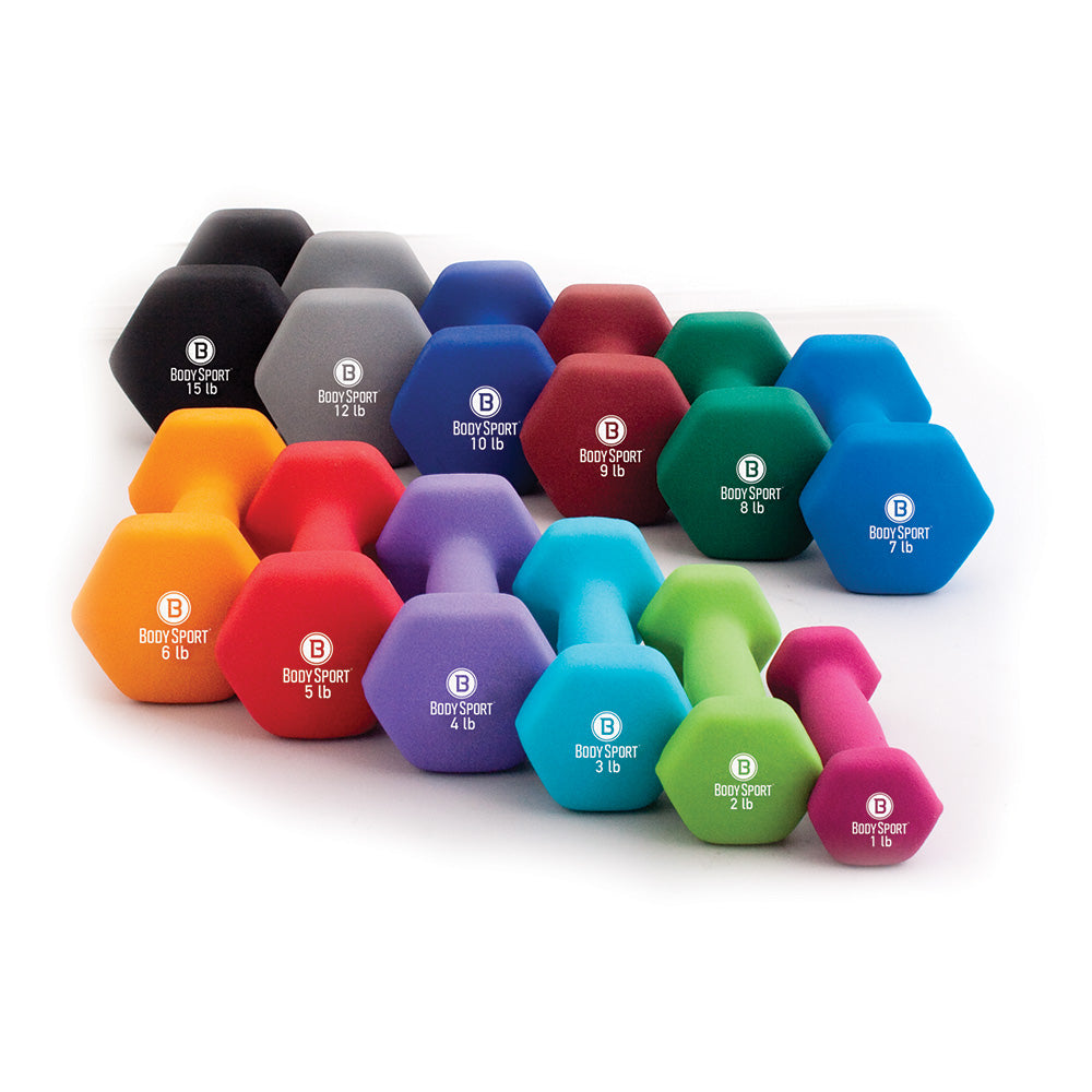 BodySport Colored Neoprene Dumbbells